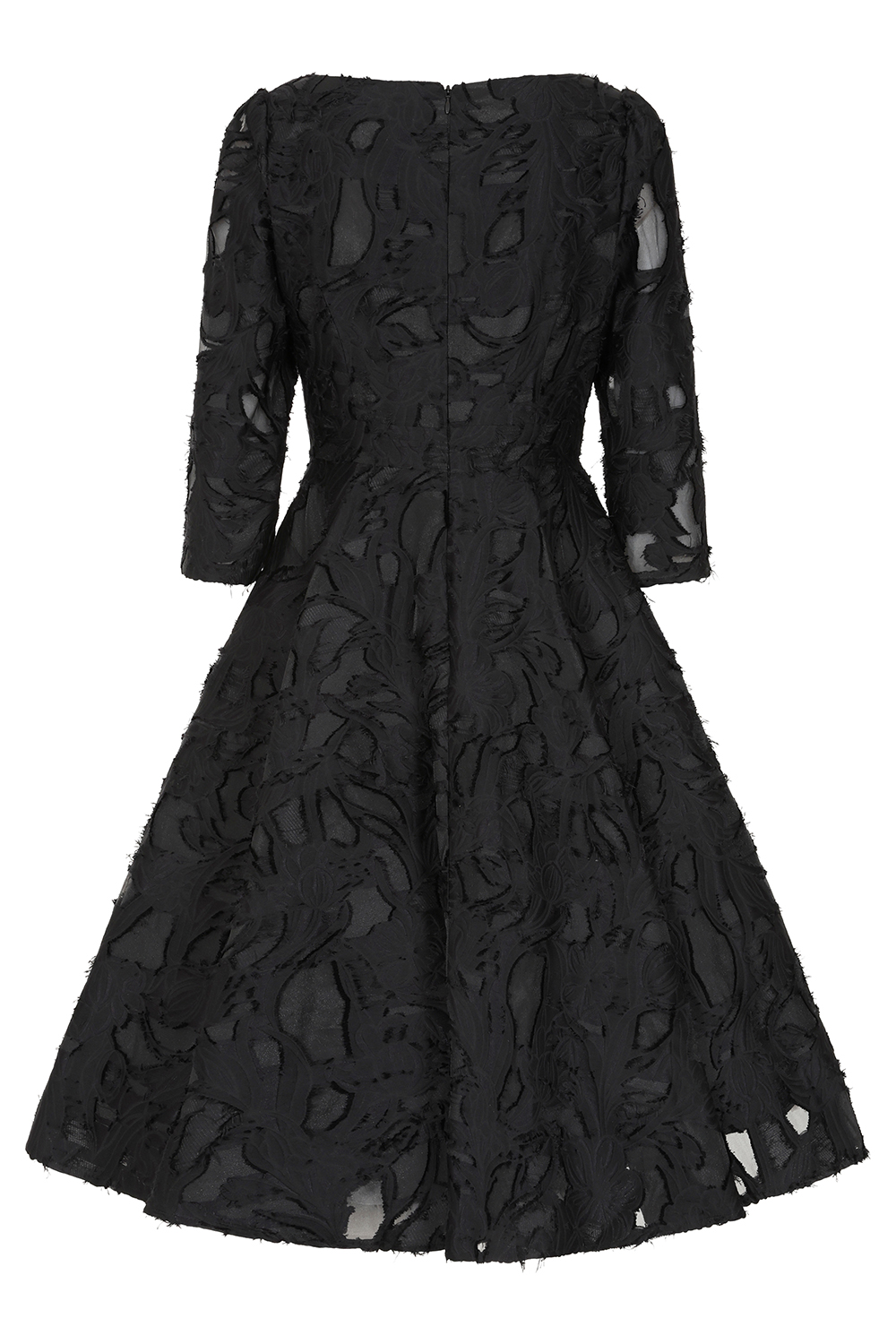 Noir Floral Swing Dress in Extended Sizing